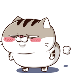 240x240 Sticker Icon Fat Cat Ami