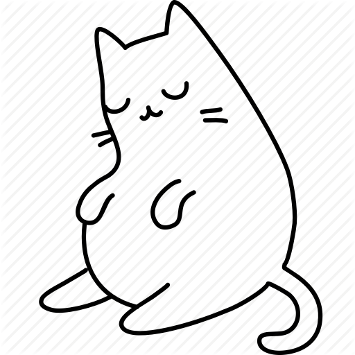 512x512 Animal, Cat, Fat, Lazy, Pet, Sleep, Snooze Icon