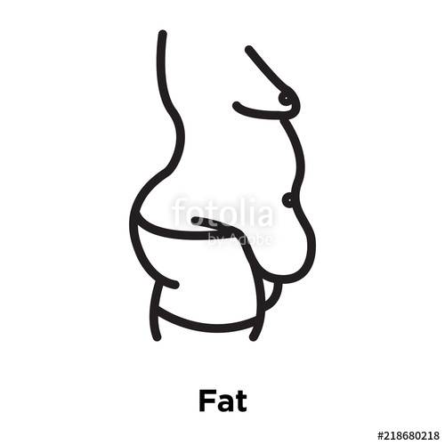 500x500 Fat Icons Isolated On Transparent Background Modern And Editable