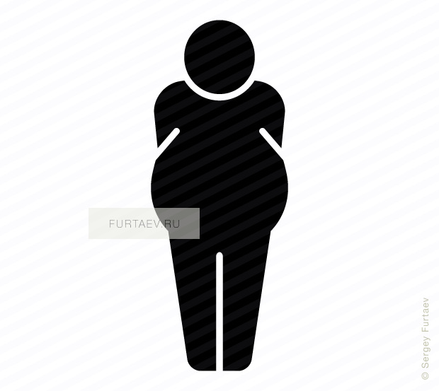 620x553 Fat Man Vector Icon