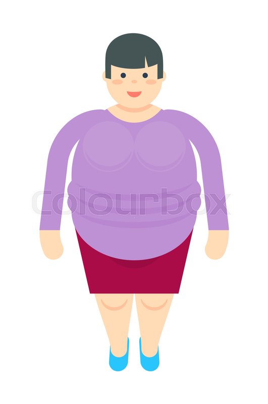 531x800 Fat Woman In Dress Isolated Icon Stock Vector Colourbox