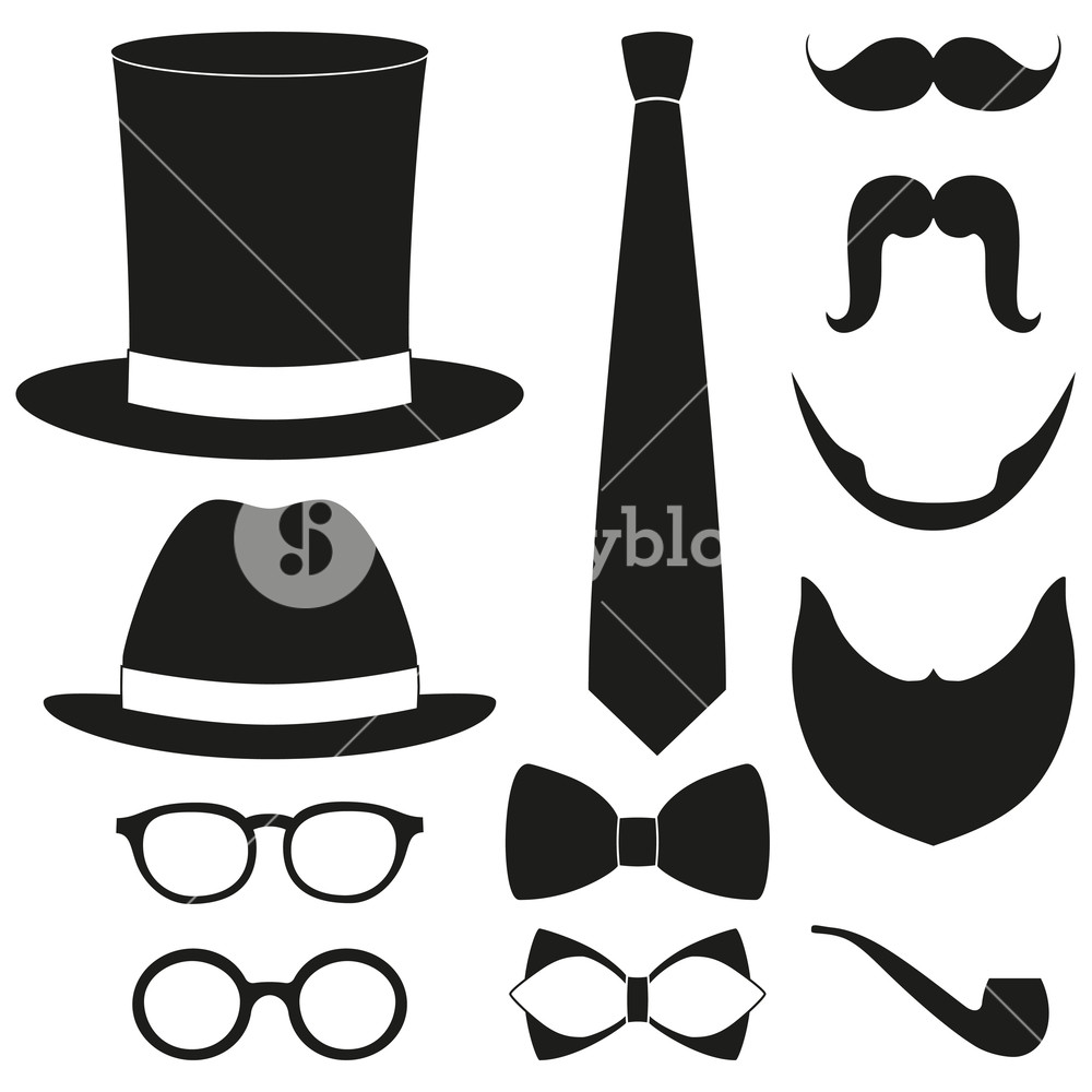 1000x1000 Icon Poster Man Father Dad Day Element Set Royalty Free Stock