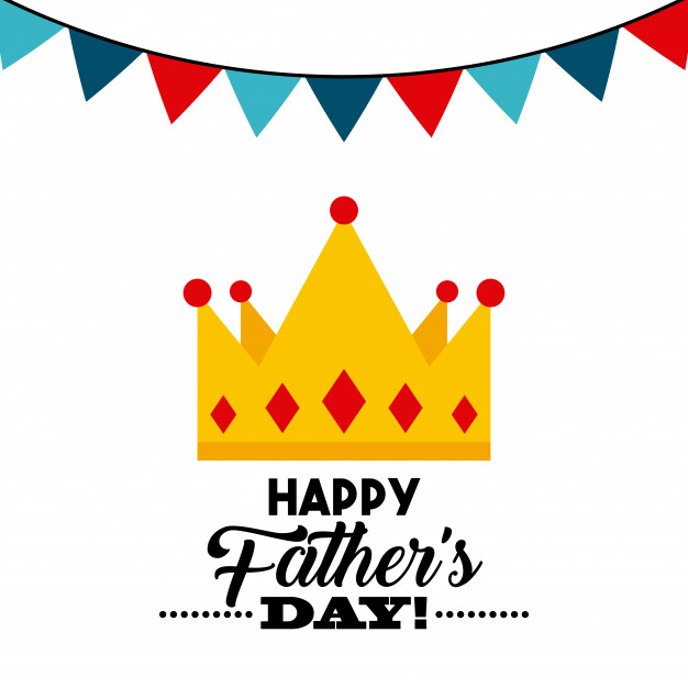 Happy Fathers Day Card With Crown Icon Vector Premium Download 626x626 Happy Fathers Day Card With Crown Icon Vector Premium Download