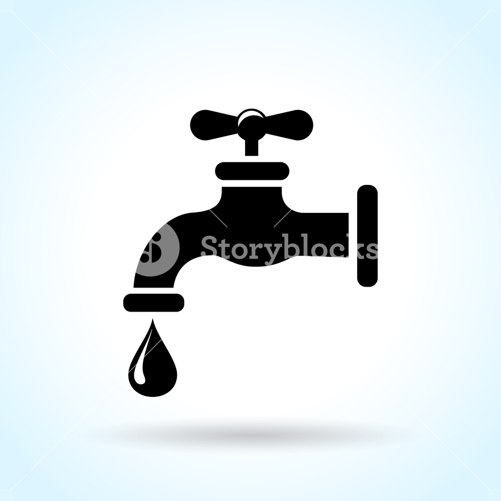 1000x1000 Illustration Of Faucet Icon On White Background Royalty Free Stock