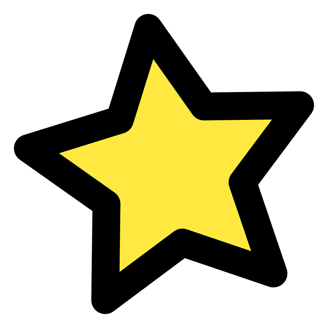 1280x1280 Star Favorite Yellow Icon Png