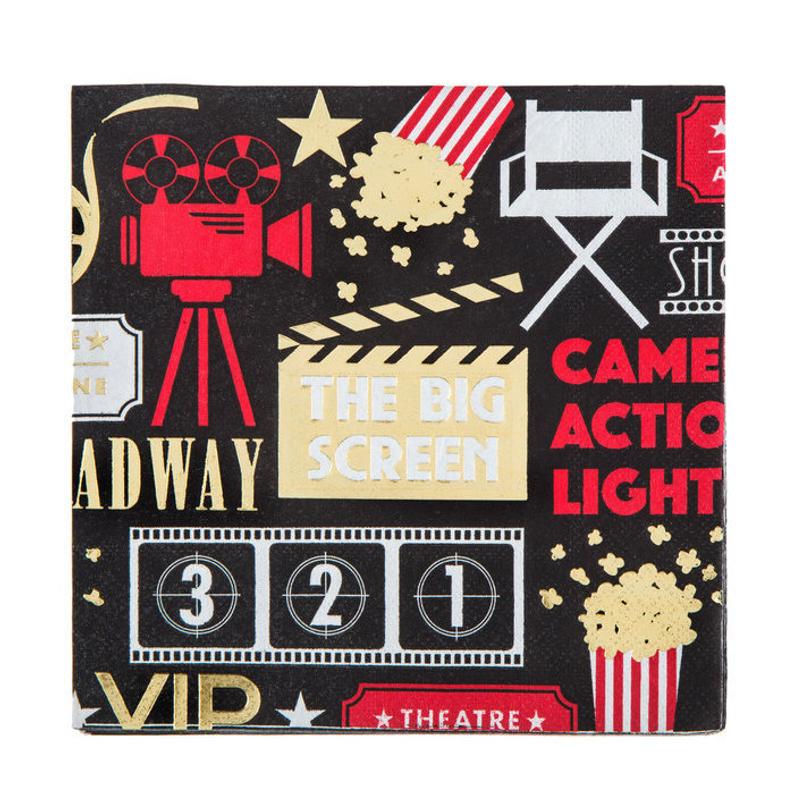794x794 Movie Night Icon Dinner Napkins Pack Movie Party Movie Etsy
