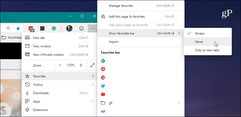 917x445 How To Hide The Favorites Bar In Chromium Edge On Windows