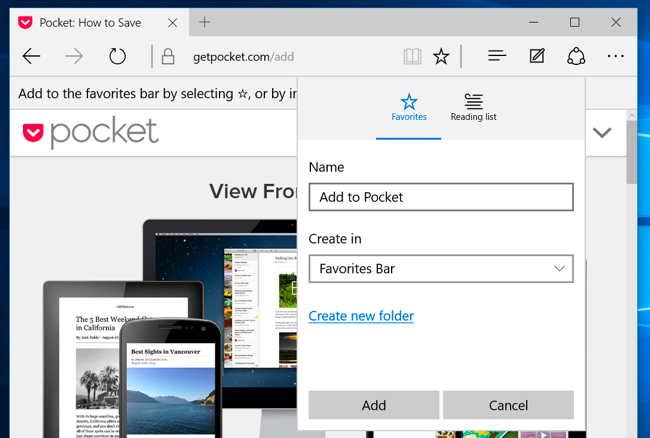 650x438 How To Install And Use Bookmarklets In Microsoft Edge
