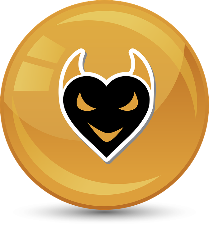 671x720 Free Photo Heart Signet Black Halloween Devil Icon