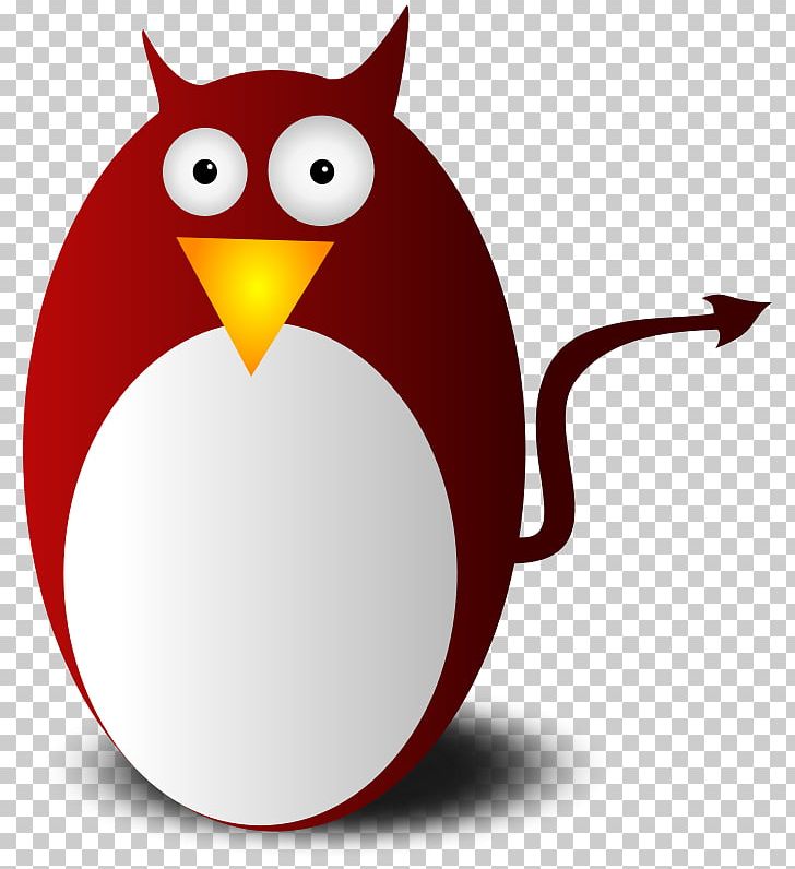 728x796 Penguin Devil Open Bsd Daemon Png, Clipart, Animals, Beak, Bird