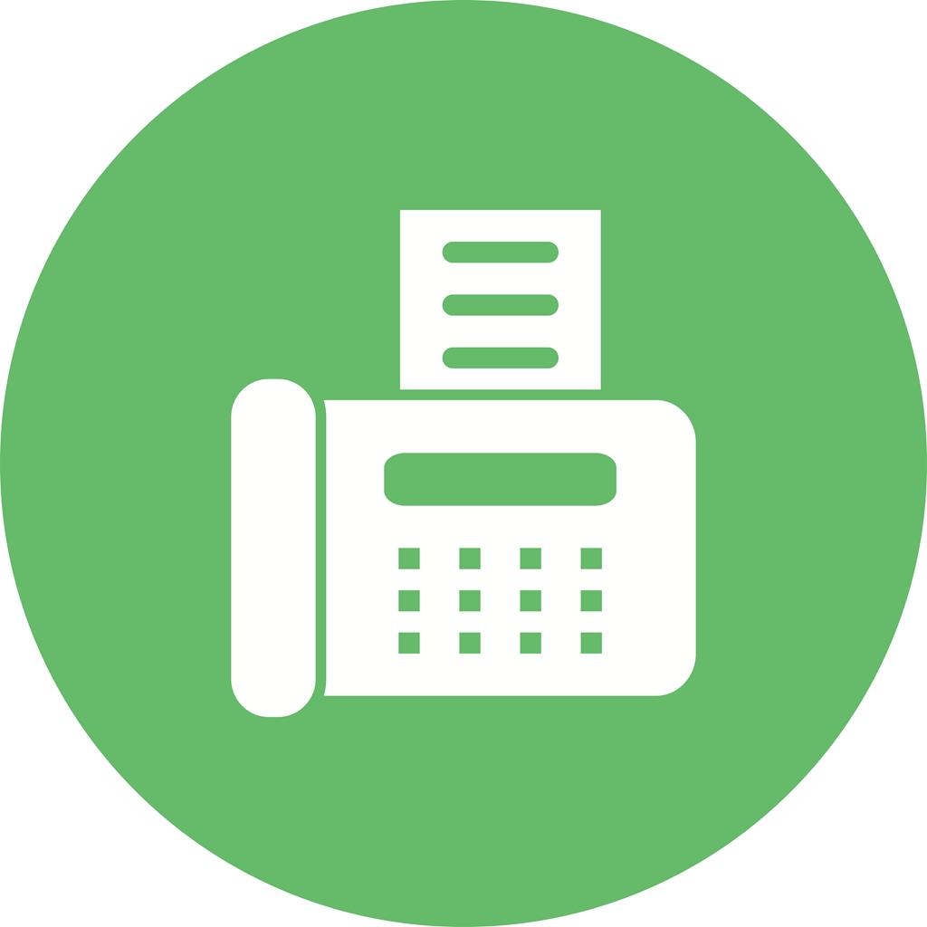 1024x1024 Fax Machine Flat Round Icon