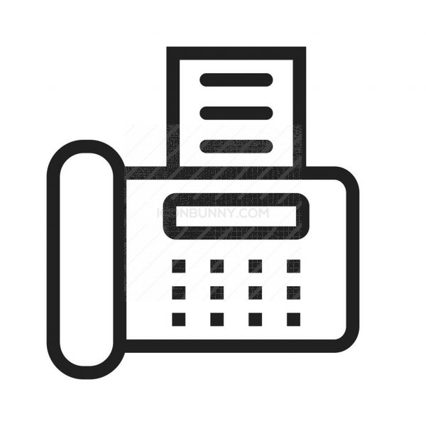 600x600 Fax Machine Line Icon