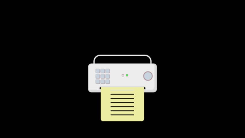 852x480 Fax Machine Icon Animation With Stock Footage Video