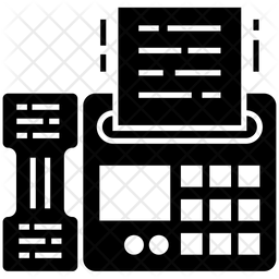 256x256 Fax Machine Icon Of Glyph Style