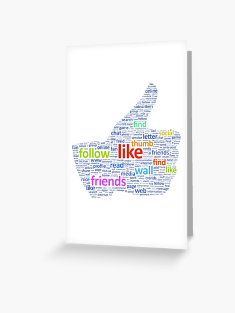 750x1000 Fb Like Social Media Like Hand Thumbs Up Icon Word Cloud Tshirt