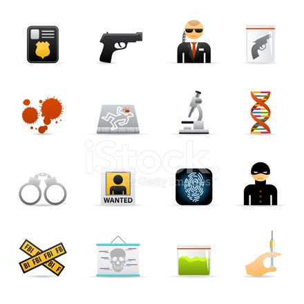 440x440 Color Icons Fbi Stock Vector
