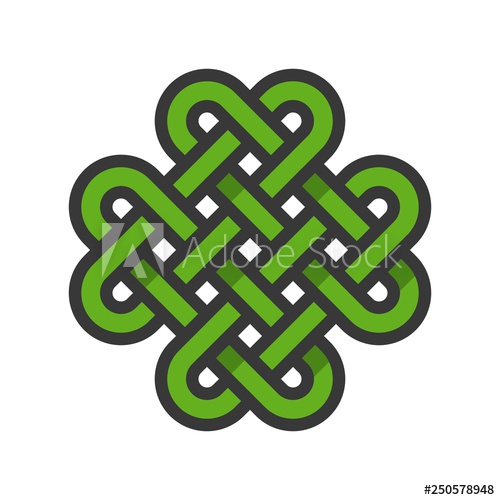 500x500 Celtic Knot Vector, Feast Of Saint Patrick Filled Icon Editable
