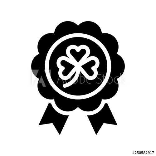 500x500 Badge Vector, Feast Of Saint Patrick Solid Icon