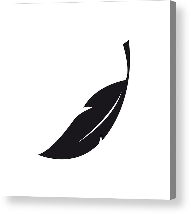 666x750 Light Weight Icon, Feather Icon, Vector Illustration Acrylic