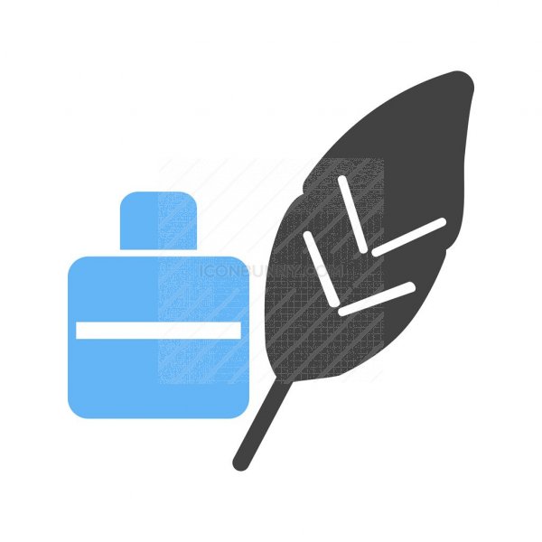 Feather Quill Blue Black Icon 600x600 Feather Quill Blue Black Icon