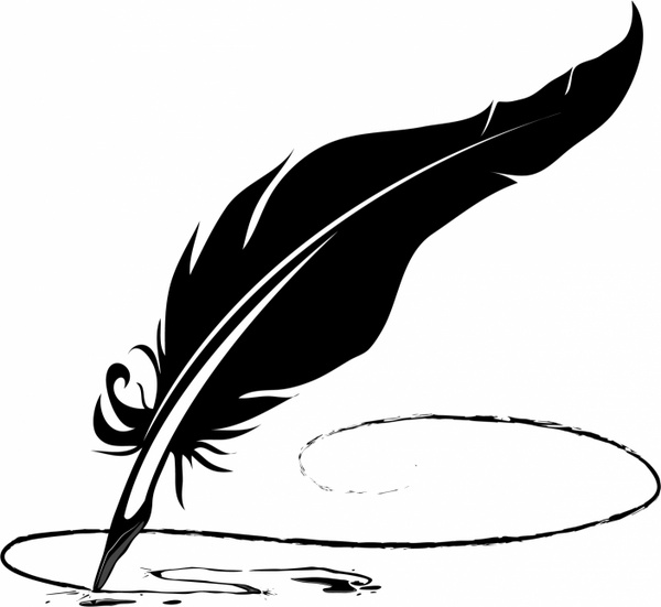 Feather Pen Free Vector In Adobe Illustrator 600x551 Feather Pen Free Vector In Adobe Illustrator