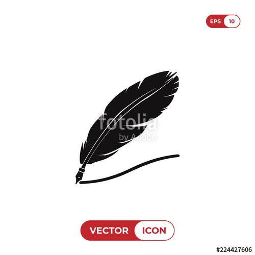 Feather Pen Icon Vector Stock Image And Royalty Free Vector 500x500 Feather Pen Icon Vector Stock Image And Royalty Free Vector