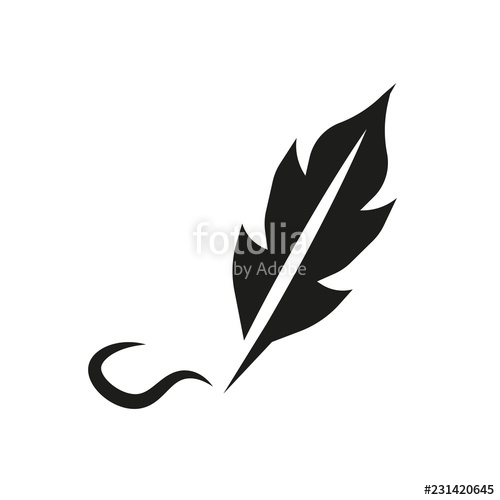 Feather Pen Icon Trendy Feather Pen Logo Concept On White 500x500 Feather Pen Icon Trendy Feather Pen Logo Concept On White