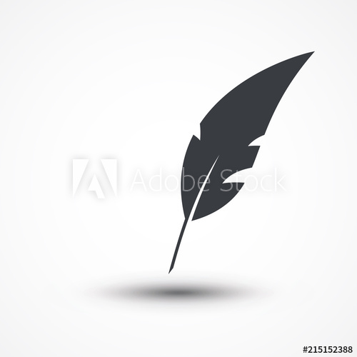 Feather Sign Icon Black Retro Pen Symbol Picture, Image, Logo 500x500 Feather Sign Icon Black Retro Pen Symbol Picture, Image, Logo