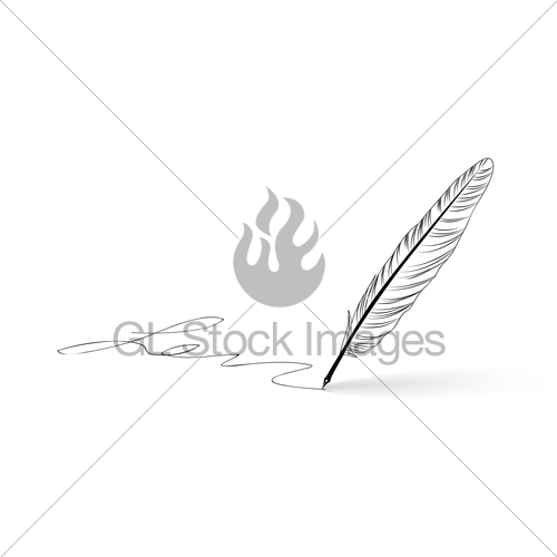 Feather Pen Icon Calligraphy Sign Gl Stock Images 500x500 Feather Pen Icon Calligraphy Sign Gl Stock Images