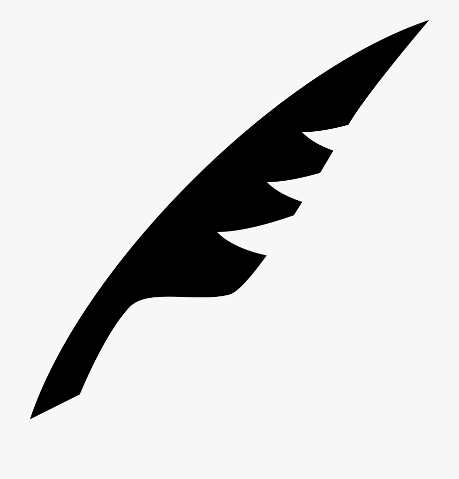 920x960 Feather Black And White Clipart