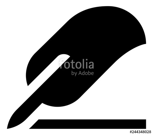 500x443 Feather Quill Vector Icon Stock Image And Royalty Free Vector