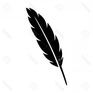 300x300 Photostock Vector Feather Quill Pen Flat Icon For Apps
