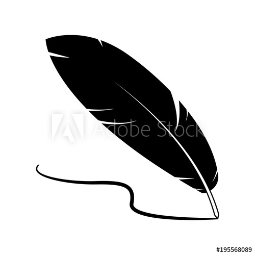 500x500 Feather Quill Pen Icon Vector
