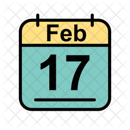256x256 February Icon Of Colored Outline Style
