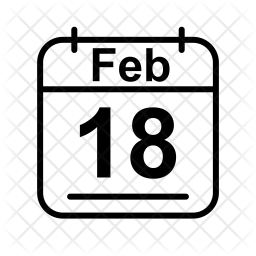 256x256 February Icon Of Line Style