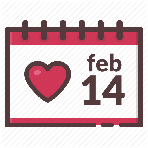 512x512 Calendar, Date, February, February Valentine's Day Icon