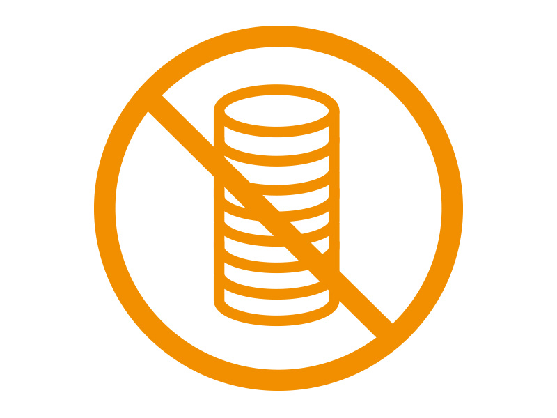 800x600 No Upfront Fees Icon