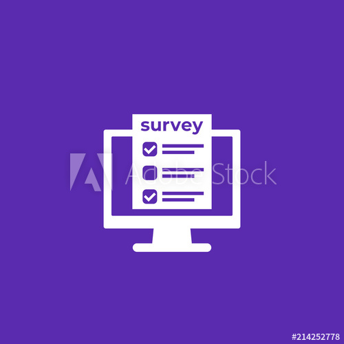 500x500 Online Survey, Feedback Form On Screen Icon