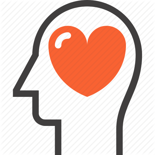 512x512 Emotions, Feeling, Head, Heart, Human, Love, Mind Icon