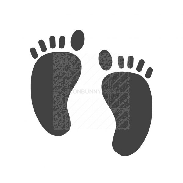 600x600 Feet Glyph Icon
