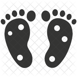 256x256 Feet Icon Of Glyph Style