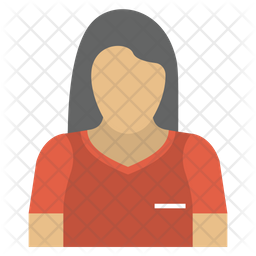 256x256 Female Avatar Icon Of Flat Style