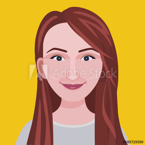 500x500 Female Avatar Icon Vector People Characters In Flat Style