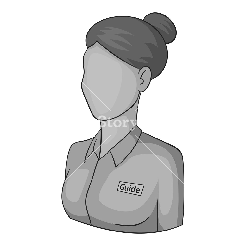 1000x1000 Female Avatar Icon Gray Monochrome Illustration Of Female Avatar