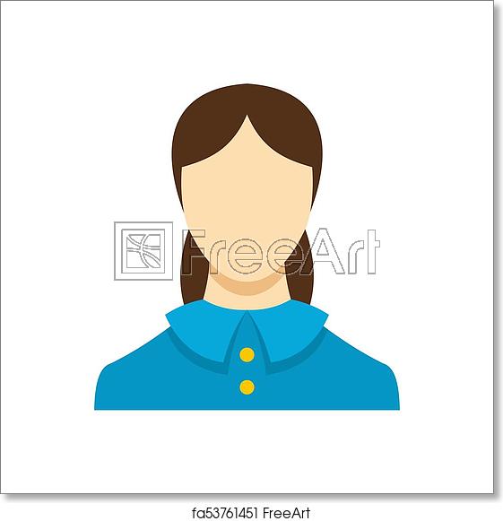 561x581 Free Art Print Of Best Female Avatar Icon Flat Best Female Avatar