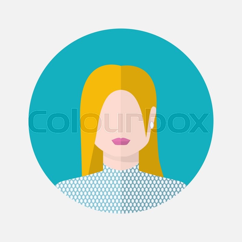 800x800 Vector Female Avatar Icon In Flat Stock Vector Colourbox