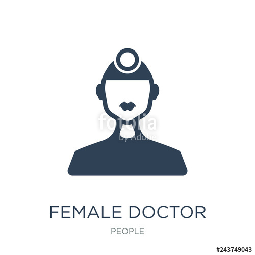 500x500 Female Doctor Icon Vector On White Background, Female Doctor Tre
