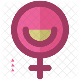 256x256 Female Gender Icon Of Colored Outline Style