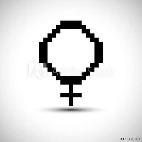 500x500 Pixel Vector Female Gender Icon Woman Sign Gender Symbol Vector