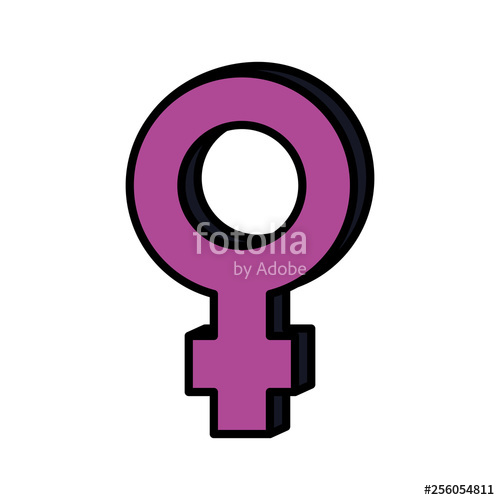 500x500 Female Gender Symbol Icon Stock Image And Royalty Free Vector